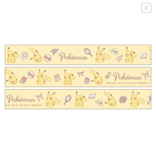 Japan Pokemon Washi Paper Masking Tape - Pikachu / Smile - 2