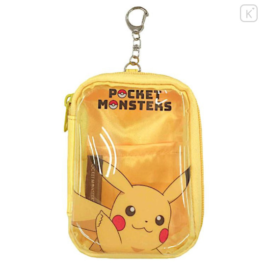 Japan Pokemon Pass Case Card Holder Clear Pouch - Pikachu - 1