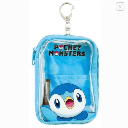 Japan Pokemon Pass Case Card Holder Clear Pouch - Piplup - 1