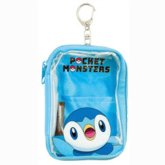 Japan Pokemon Pass Case Card Holder Clear Pouch - Piplup