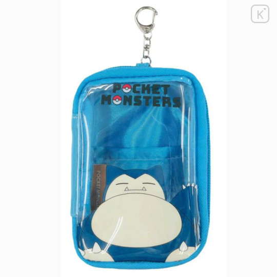 Japan Pokemon Pass Case Card Holder Clear Pouch - Snorlax - 1
