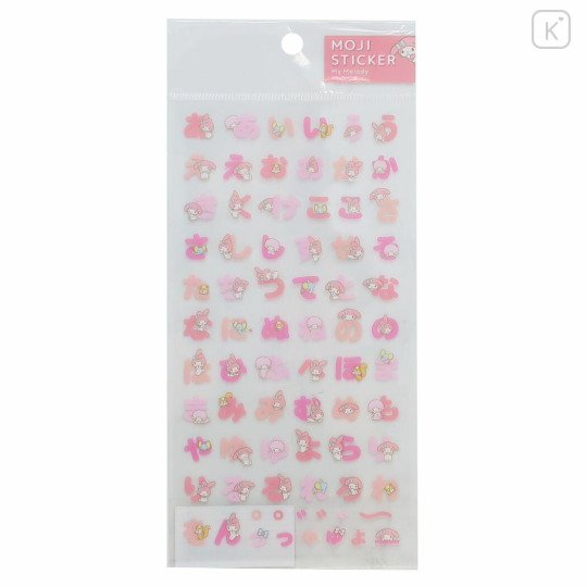 Japan Sanrio Moji Sticker - Melody / Japanese Alphabet - 1