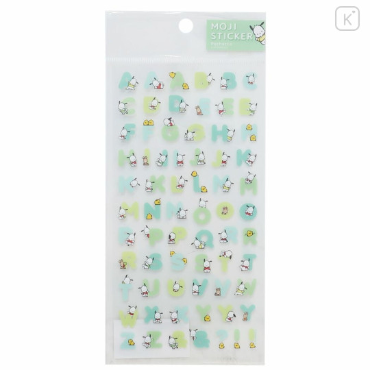 Japan Sanrio Moji Sticker - Pochacco / English Alphabet | Kawaii Limited