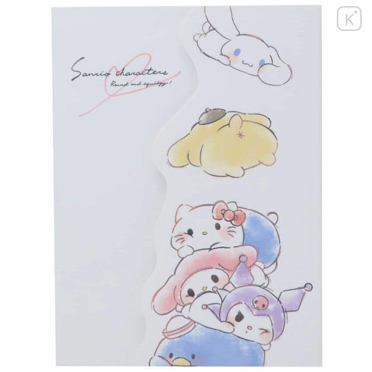Japan Sanrio A6 Memo Set - Funyumaru Mochi Mix - 1