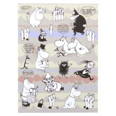 Japan Moomin Memo & Box - Moomintroll & Friends / Grey
