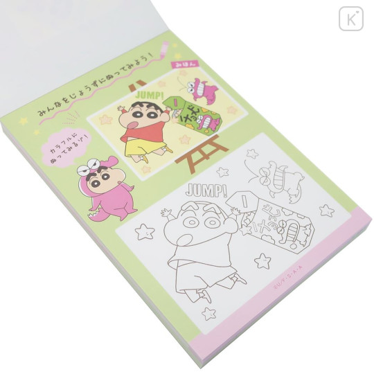 Japan Crayon Shin-chan A6 Notepad - Shin-chan & Shiro / Green - 2
