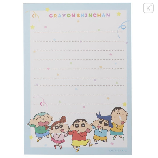 Japan Crayon Shin-chan A6 Notepad - Shin-chan & Friends / Blue - 5