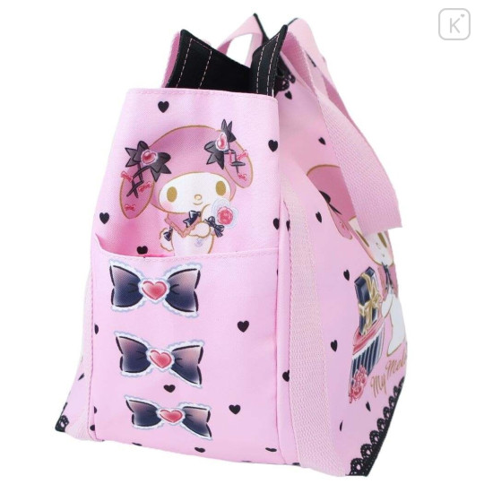 Japan Sanrio Triangle Tote Bag (L) - Melody / Black Lace Pink - 2