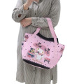 Japan Sanrio Triangle Tote Bag (L) - Melody / Black Lace Pink - 6