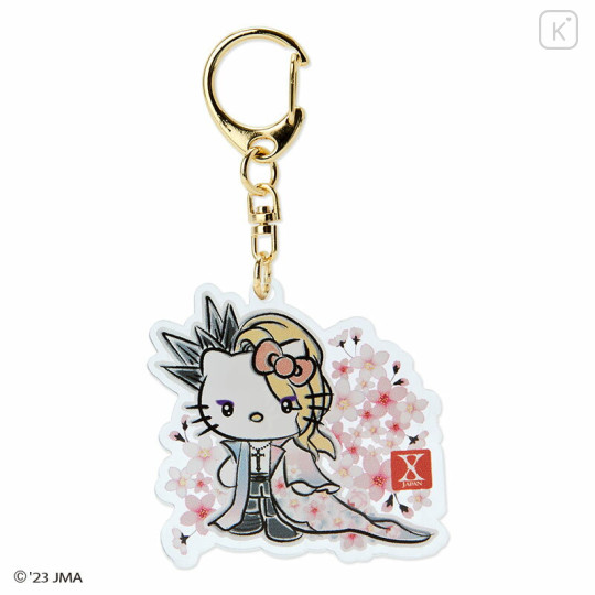 Japan Sanrio Acrylic Keychain - Yoshikitty / Cherry Blossom - 1