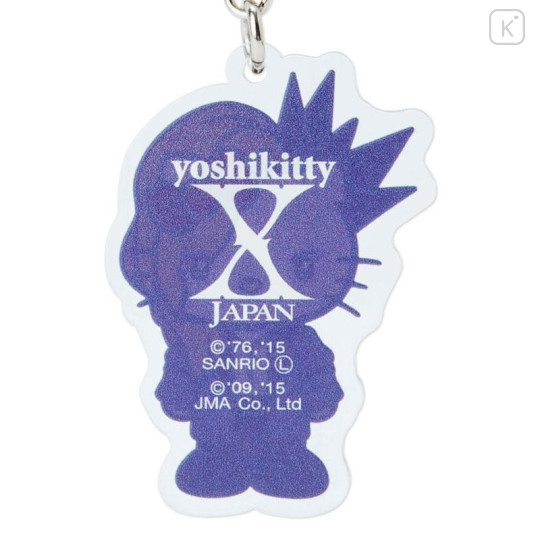 Japan Sanrio Acrylic Keychain - Yoshikitty / Suit Purple - 4