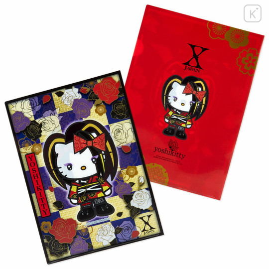 Japan Sanrio A4 Clear File 2pcs Set - Yoshikitty : Yoshikimono - 2