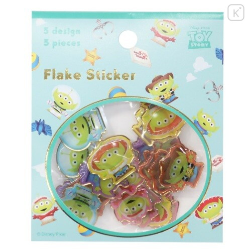 Japan Disney Clear Flake Sticker - Toy Story / Little Green Men Cosplay - 1