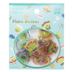 Japan Disney Clear Flake Sticker - Toy Story / Little Green Men Cosplay