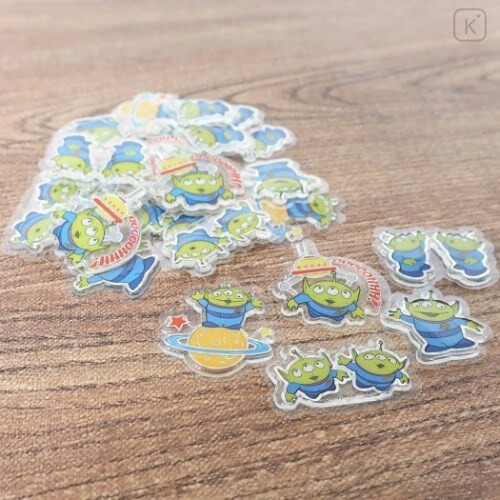 Japan Disney Clear Flake Sticker - Toy Story / Little Green Men Alien - 3