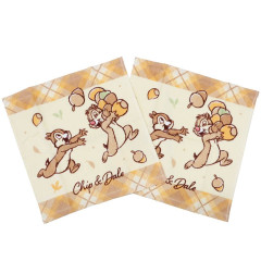 Japan Disney Towel Set of 2 Handkerchief - Chip & Dale / Happy