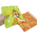 Japan Disney Towel Set of 2 Handkerchief - Chip & Dale / Green Orange - 3