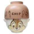 Japan Disney Ceramic Rice Bowl & Soup Bowl Set - Chip / Watercolor - 1