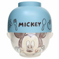 Japan Disney Ceramic Rice Bowl & Soup Bowl Set - Mickey Mouse / Watercolor - 1