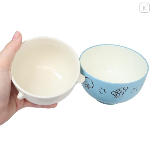 Japan Disney Ceramic Rice Bowl & Soup Bowl Set - Mickey Mouse / Watercolor - 2