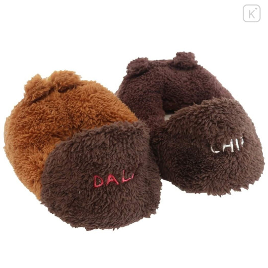 Japan Disney Warm Face Slippers - Chip & Dale - 3