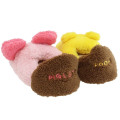 Japan Disney Warm Face Slippers - Pooh & Piglet - 3