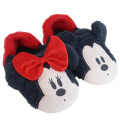 Japan Disney Warm Face Slippers - Mickey & Minnie Mouse - 1