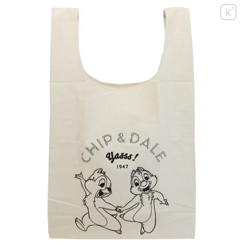 Japan Disney Tote Shopping Bag (L) - Chip & Dale - 1