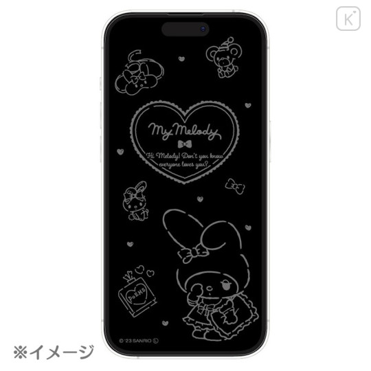 Japan Sanrio Glass Screen Protector - My Melody / iPhone14Pro - 2
