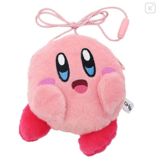 Japan Kirby Plush Neck Pouch Bag - Smile - 1