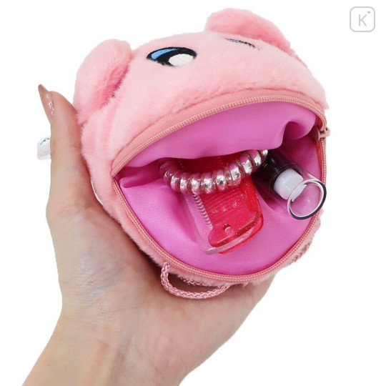 Japan Kirby Plush Neck Pouch Bag - Smile - 3