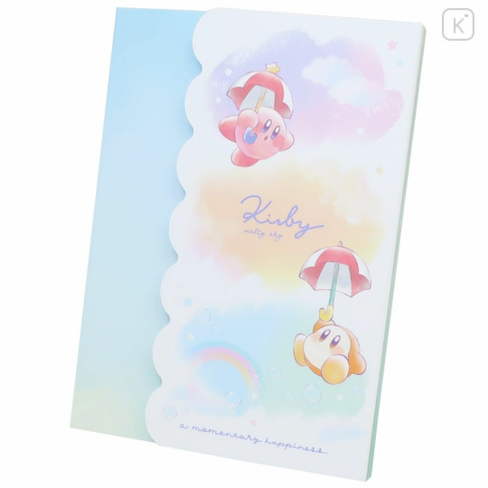 Japan Kirby A6 Notepad - Kirby & Waddle Dee / Melty Sky - 1