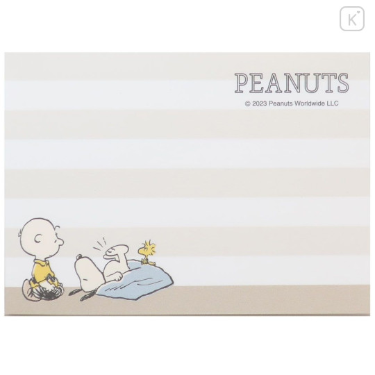 Japan Peanuts Mini Notepad - Snoopy & Lucy & Charlie / Rest Time - 3