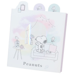 Japan Peanuts Sticky Notes Book - Snoopy / Colorful Room