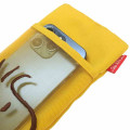 Japan Peanuts Gadget Pocket Sacoche with Neck Strap - Woodstock / Yellow - 3