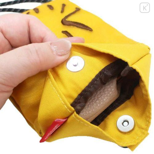 Japan Peanuts Gadget Pocket Sacoche with Neck Strap - Woodstock / Yellow - 4