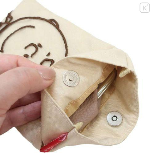 Japan Peanuts Gadget Pocket Sacoche with Neck Strap - Charlie / Beidge - 4