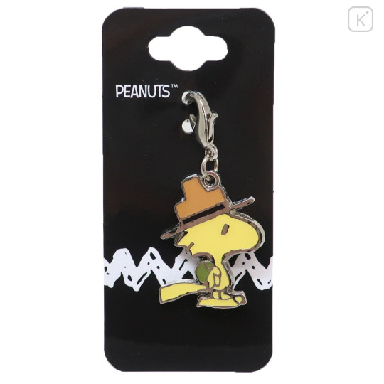 Japan Peanuts Metal Charm Keychain - Woodstock / Scout - 1