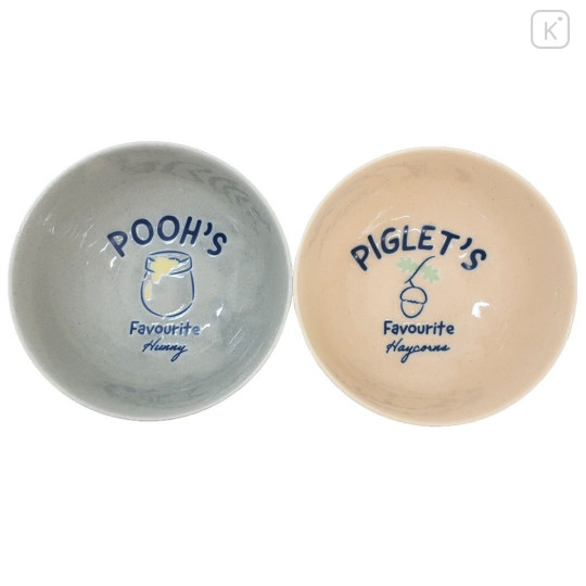 Japan Disney Porcelain Bowl Set of 2 - Pooh & Piglet - 2