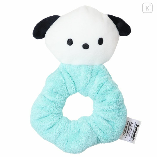 Japan Sanrio Mascot Fluffy Scrunchie - Pochacco / Light Blue - 1