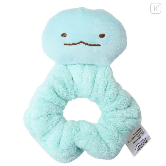 Japan San-X Mascot Fluffy Scrunchie - Sumikko Gurashi Lizard / Light Blue - 1