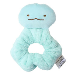 Japan San-X Mascot Fluffy Scrunchie - Sumikko Gurashi Lizard / Light Blue