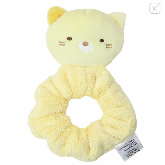 Japan San-X Mascot Fluffy Scrunchie - Sumikko Gurashi Cat / Light Yellow - 1