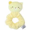 Japan San-X Mascot Fluffy Scrunchie - Sumikko Gurashi Cat / Light Yellow - 1