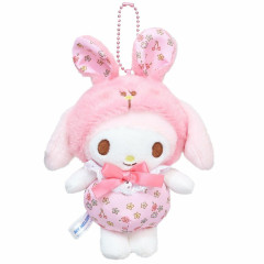 Japan Sanrio Small Mascot Holder - Melody / Flower Rabbit