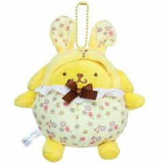 Japan Sanrio Small Mascot Holder - Pompompurin / Flower Rabbit