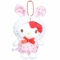 Japan Sanrio Small Mascot Holder - Hello Kitty / Flower Rabbit - 1