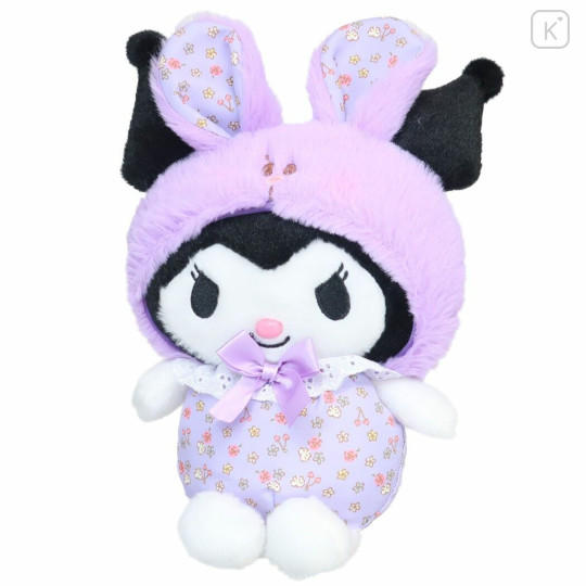 Japan Sanrio Plush Toy (S) - Kuromi / Flower Rabbit - 1