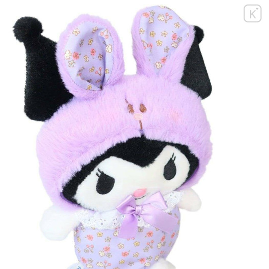 Japan Sanrio Plush Toy (S) - Kuromi / Flower Rabbit - 3