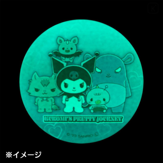 Japan Sanrio Phosphorescent Can Badge - Nakama / Kuromi's Pretty Journey - 3